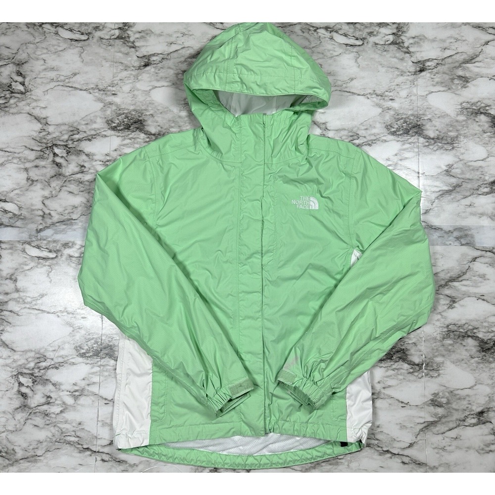 The North Face Windbreaker Jacket‎ Womens Size XS Green Full Zip Mesh Lined